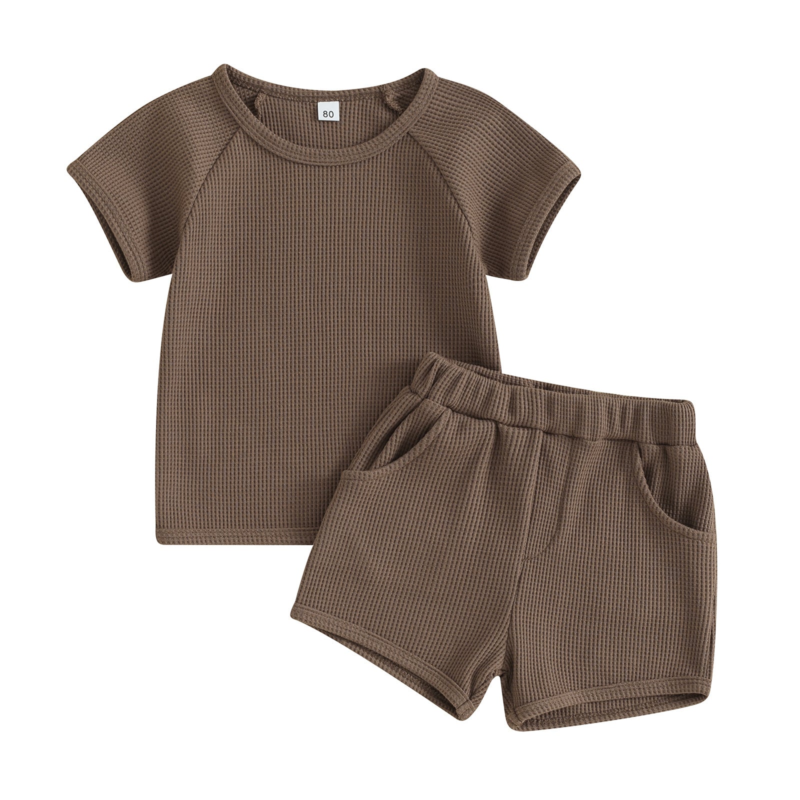 Summer new fashion baby boys clothing sets solid casual baby suits soft short sleeve shorts two piece sets