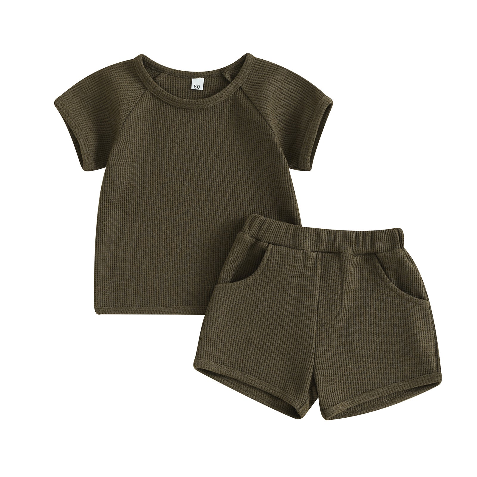 Summer new fashion baby boys clothing sets solid casual baby suits soft short sleeve shorts two piece sets