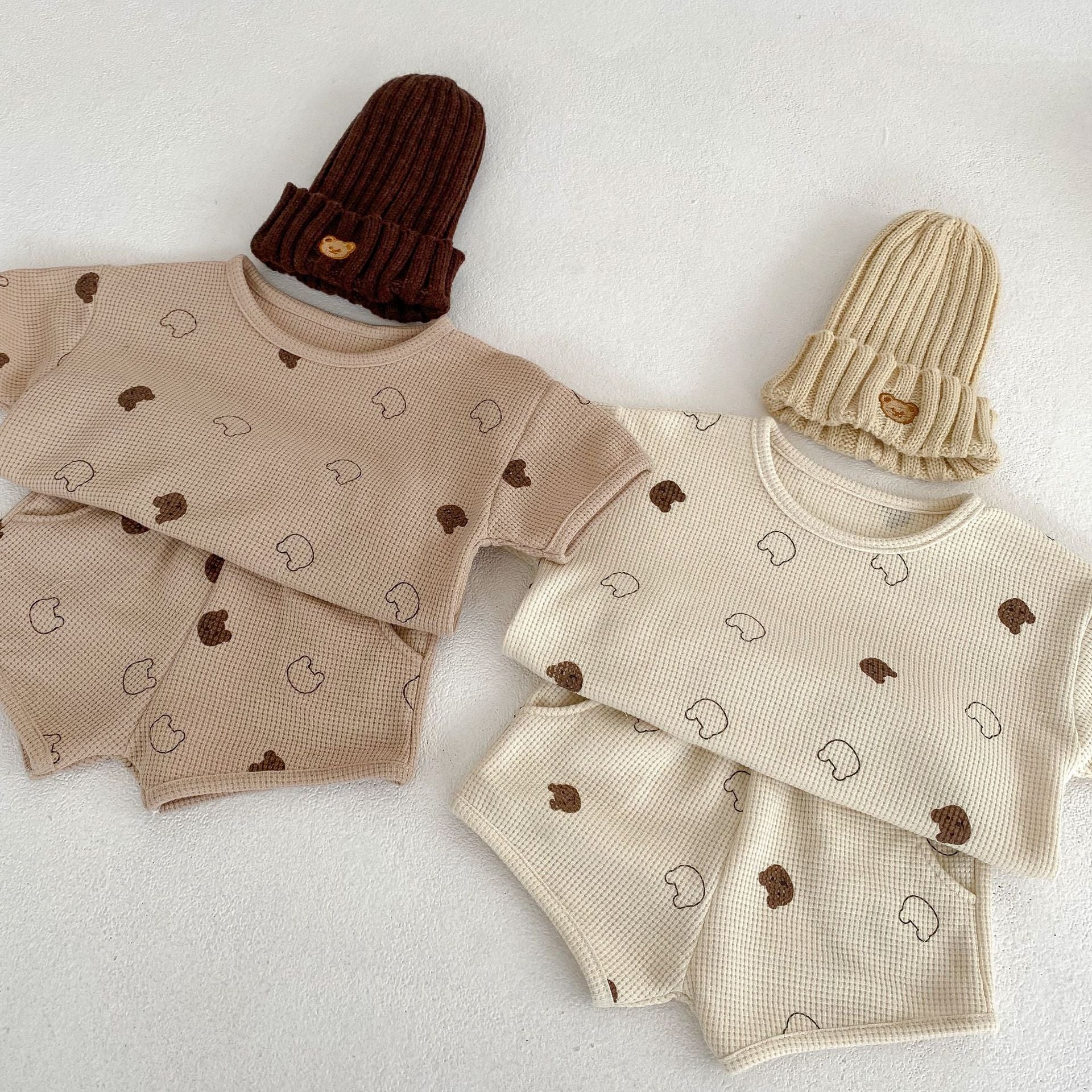 Infants Toddlers Baby Clothing Sets Baby Bear Knitwear Baby Clothes Boys Casual two-piece set lbc