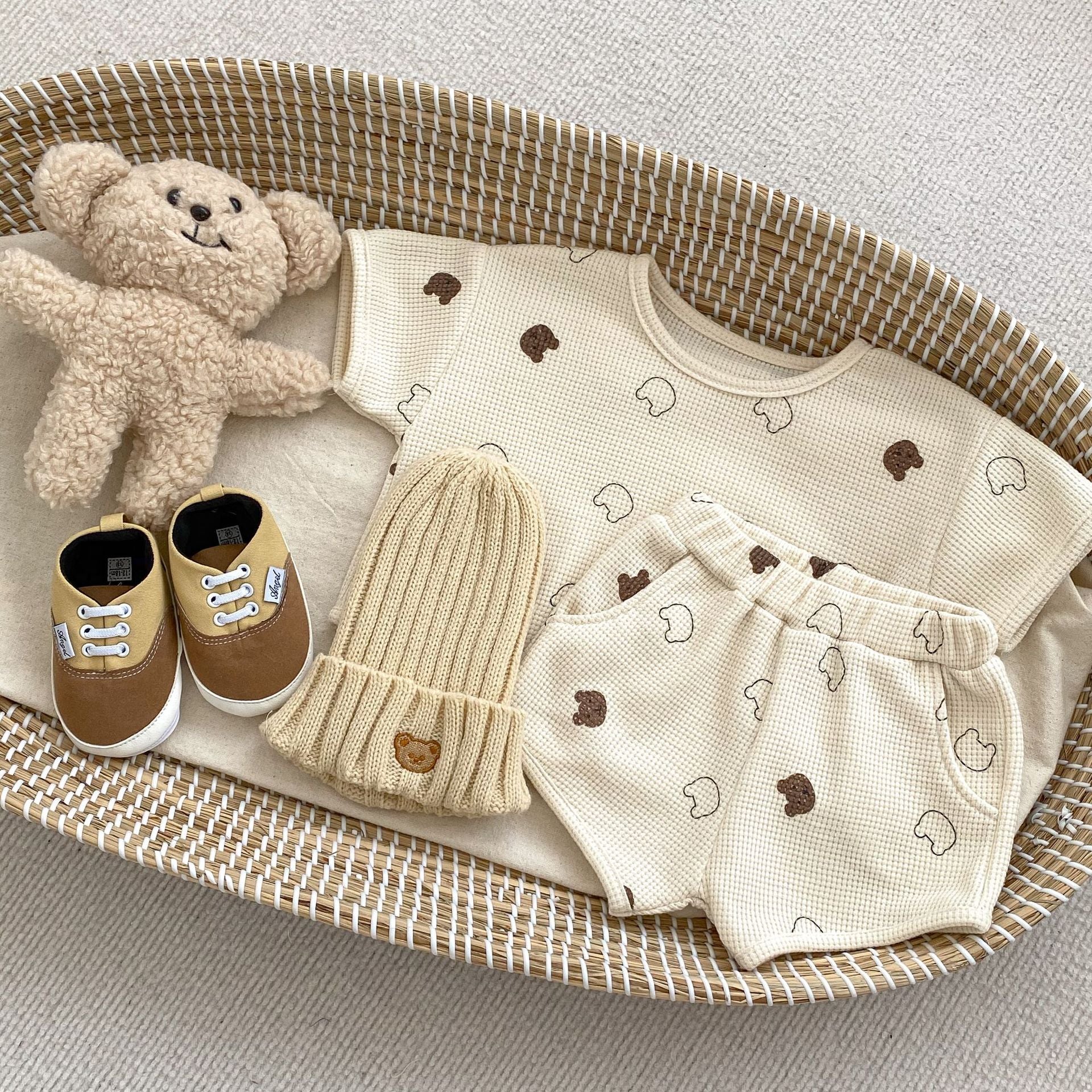 Infants Toddlers Baby Clothing Sets Baby Bear Knitwear Baby Clothes Boys Casual two-piece set lbc