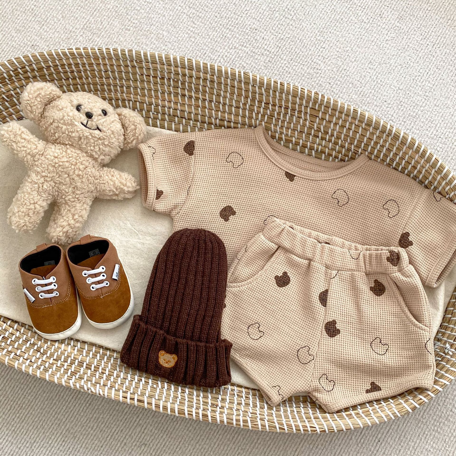 Infants Toddlers Baby Clothing Sets Baby Bear Knitwear Baby Clothes Boys Casual two-piece set lbc