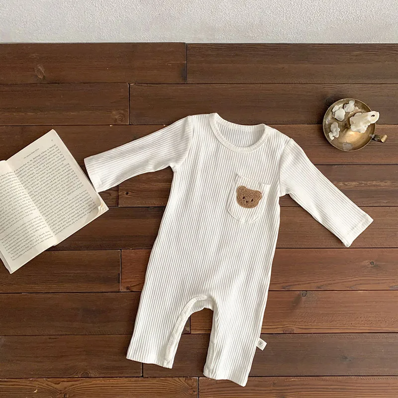 Bear Patch Baby Romper