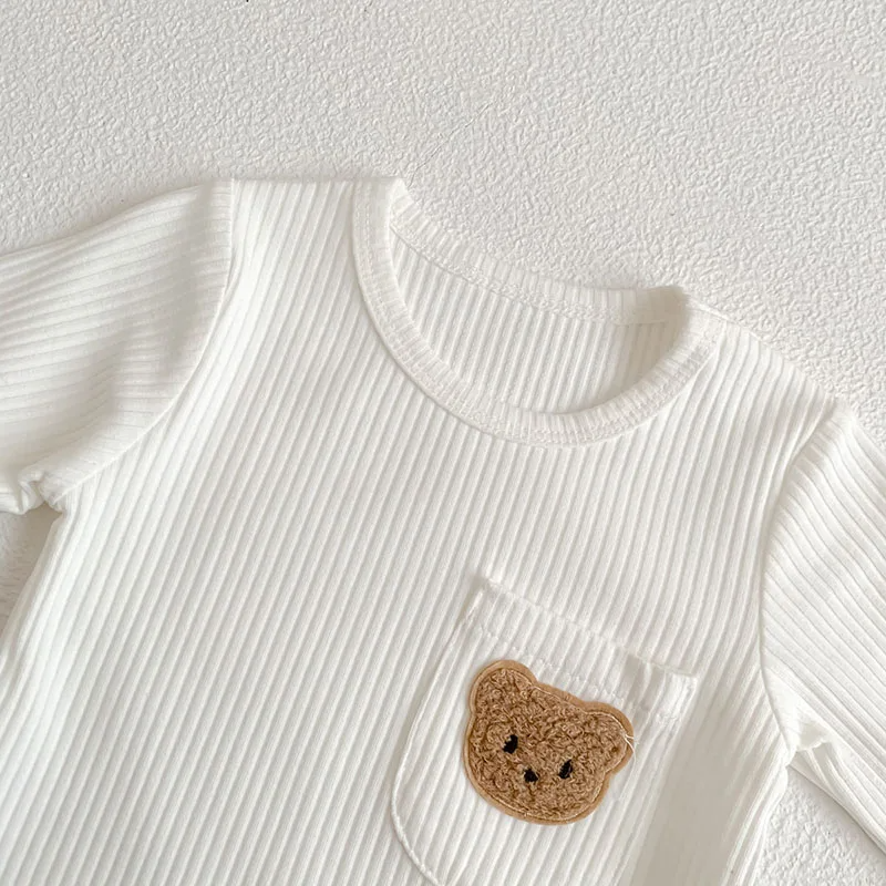 Bear Patch Baby Romper