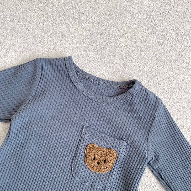 Bear Patch Baby Romper